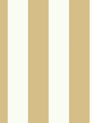 Awning Stripe Wallpaper In Ochre From The Magnolia Home Collection By Joanna Gaines