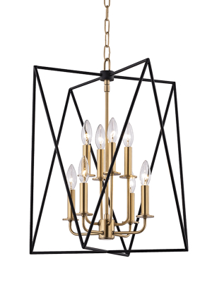 Hudson Valley Lighting Laszlo 8-bulb Pendant - Aged Brass