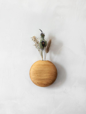 Usuda Wooden Hanging Vase - Oak