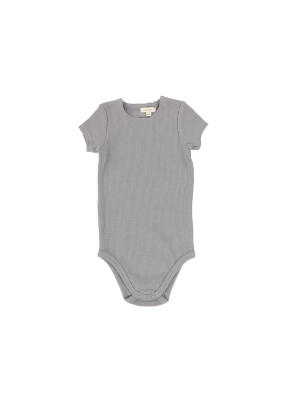 Lil Legs Ribbed Onesie - Dark Grey