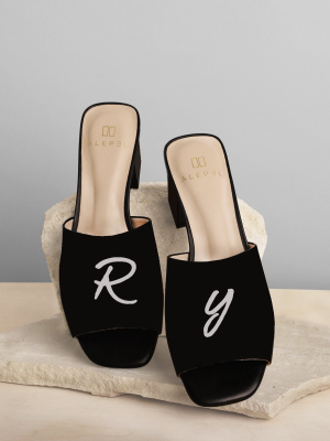 Monogram Black Heel