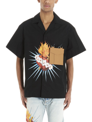 Palm Angels Sacred Heart Print Shirt