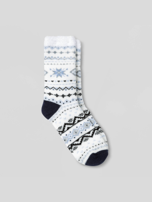 Women's Fair Isle Double Lined Cozy Crew Socks - A New Day™ 4-10