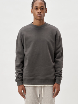 Oversized Crewneck Pullover / Charcoal