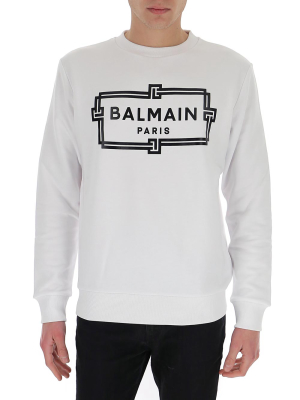 Balmain Flocked Logo Sweatshirt