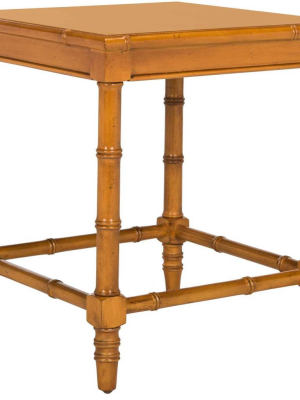 Lilian Coastal Bamboo Accent Table Brown