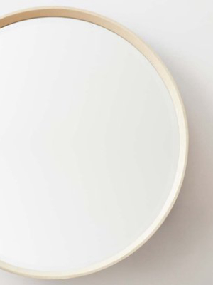 Faux Shagreen Ivory Mirror