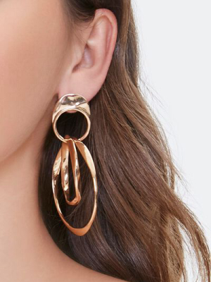 Dual Hoop Drop Earrings