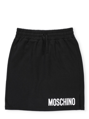 Mosсhino Kids Logo Print Drawstring Skirt