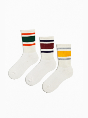 American Trench Striped Crew Sock 3-pack