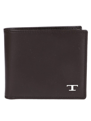 Tod's T Logo Plaque Bifold Wallet