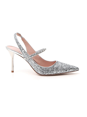 Miu Miu Crystal Embellished Pumps