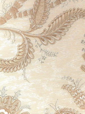 Larina Floral Textured Wallpaper In Metallic Cream And Beige By Bd Wall