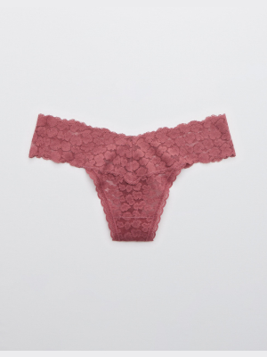 Aerie Animal Lace Thong Underwear