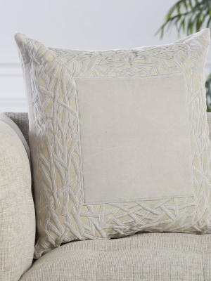 Birch Trellis Pillow In Gray