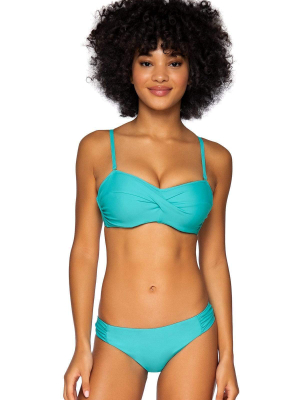 Sunsets Seaside Aqua Iconic Twist Bandeau