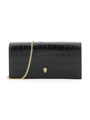 Alexander Mcqueen Skull Embossed Clutch Bag