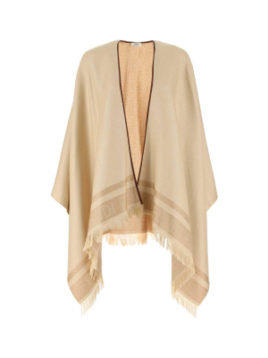 Fendi Fringed Hem Poncho