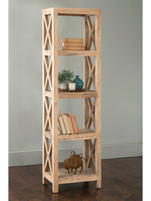 75" Birch Rubberwood Bookcase Brown - East At Main