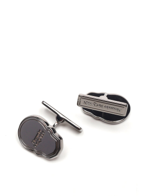 Alexander Mcqueen Logo Engraved Cufflinks