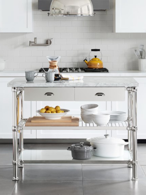 Modular Kitchen Island With Marble Top