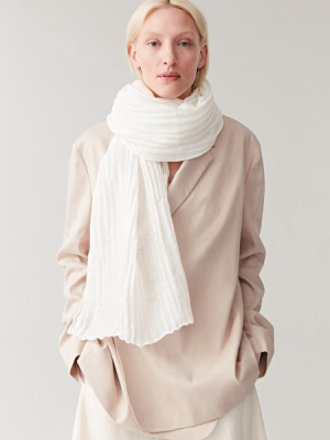 Wave Texture Linen Mix Scarf