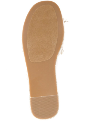 Wren Vegan Jute Fabric Natural Wedge Slide Sandal