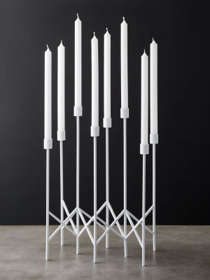 Alpine White Taper Candle Holder