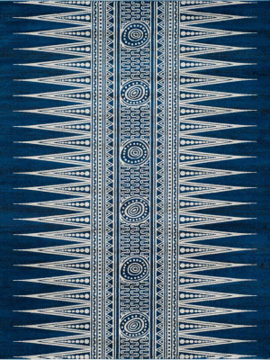 Evoke Tribal Royal/ivory Area Rug