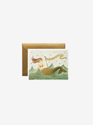 Birthday Card - Vintage Mermaid