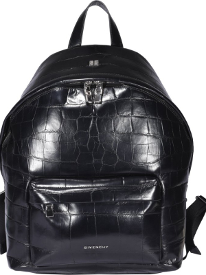 Givenchy	double U Logo Embossed Backpack