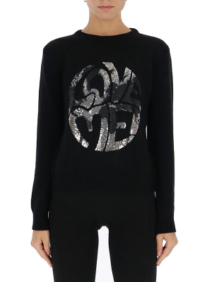 Alberta Ferretti Love Me Sequins Sweater