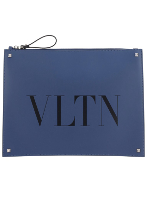 Valentino Garavani Rockstud Vltn Printed Clutch Bag