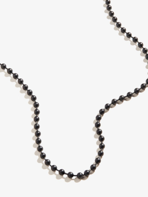 Ball Chain Necklace, Black