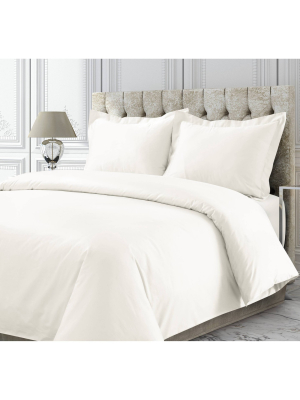 3pc 750 Thread Count Cotton Sateen Oversized Duvet Cover Set - Tribeca Living