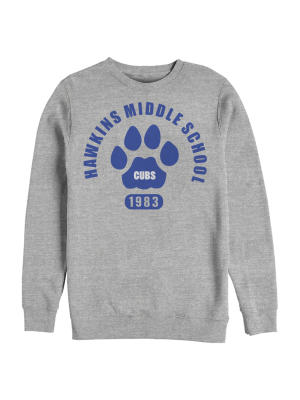 Men's Stranger Things Hawkins Middle School Cubs 1983 Sweatshirt