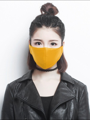 Yuzuki Vegan Leather Face Mask - Yellow