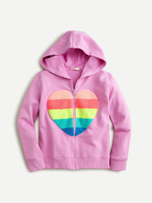 Girls' Hoodie With Heart Detail