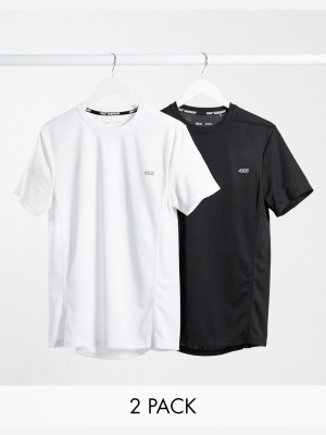 Asos 4505 Icon Training T-shirt With Quick Dry 2 Pack Save