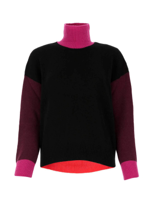 Marni Colour-block Turtleneck Jumper