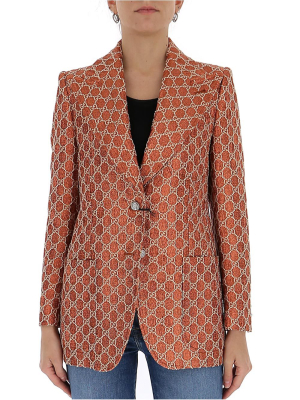 Gucci Gg Jacquard Monogram Blazer