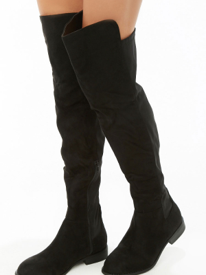 Thigh-high Faux Suede Boots