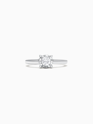 Effy Pave Classica 14k White Gold Diamond Ring, 0.32 Tcw