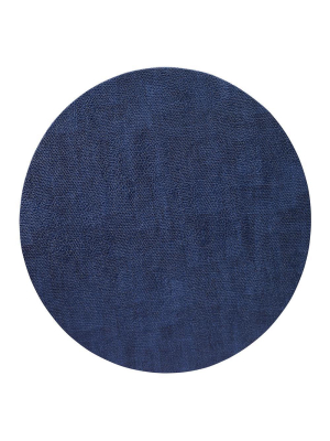 Bodrum Luster Round Placemat - Navy - Set Of 4