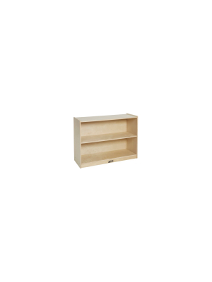 Ecr4kids Birch 2 Shelf Storage Cabinet With Back, Wood Book Shelf Organizer