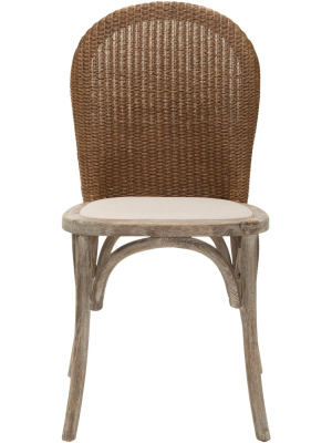 Kioni Rattan Side Chair (set Of 2) - Taupe - Safavieh.