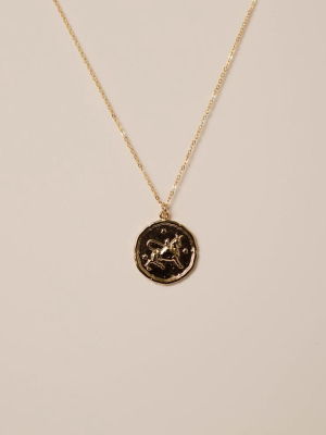 Taurus Astrology Coin Necklace