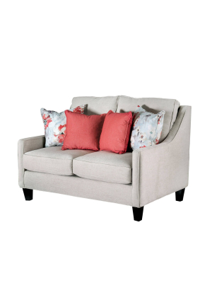 Vieta Upholstered Loveseat Ivory - Homes: Inside + Out