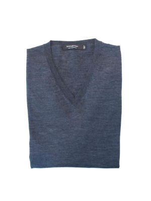 Zegna High Performance Wool V-neck Sweater