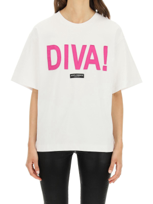 Dolce & Gabbana Diva Patch Jersey T-shirt